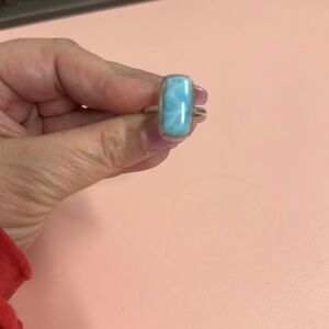 Larimar and Sterling Silver Ring